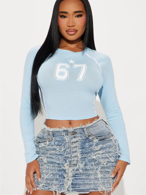 EVE Fashion Sport Print Long Sleeve T Shirt YWXS-XS-XSL44779