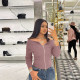 EVE Long Sleeve One Shoulder Zipper Tops QOUY-6055