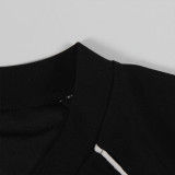 EVE Letter Print Loose Casual T Shirt YWXS-XS-XS5260