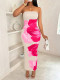 EVE Print Off Shoulder Slim Maxi Dress YWXS-XS-XSL44755