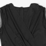 EVE Plus Size V Neck Hot Dril See Through Mini Dress NY-3361