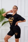 EVE Summer Sports Casual Short Sleeve Shorts Suit GWBF-AL-649955064237