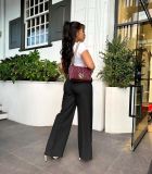 EVE Solid Color Loose Straight Pants LSD-2314