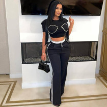 EVE Causal Patchwork Slim Straight Pants LSD-2330