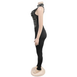 EVE Sleeveless Hot Drill Jumpsuit BY-7168