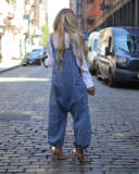 EVE Fashion Loose Denim Overall Jumpsuit LX-6037