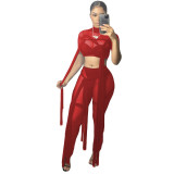 EVE Mesh See Through Bandage Two Piece Pants Set GCNF-0108