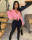 EVE Solod Color Long Sleeve Sweater Tops GCNF-0195