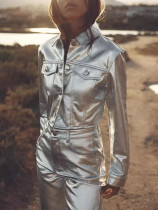 EVE PU Leather Lapel Jacket Coats YUMT-YMT118