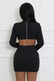 EVE Diamond Chain Patchwork Solid Color Mini Dress YUMT-YMT411