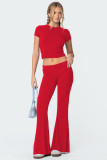 EVE Solid Color Sleeveless Two Piece Pants Set YD-8818