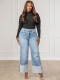 EVE Fashion Solid Color Wash Loose Jeans OD-6829