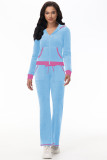EVE Casual Zipper Hooded Long Sleeve Pants 2 Piece Set YD-047