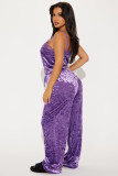 EVE Sexy Solid Color Sling Two Piece Pants Set YD-019