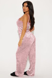 EVE Sexy Solid Color Sling Two Piece Pants Set YD-019
