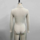 EVE Knits Long Sleeve High Collar Bodysuit GZJF-12001