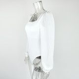 EVE Chiffon Lantern Sleeve Bodysuit GZJF-12002