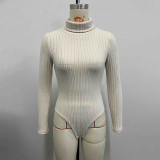 EVE Knits Long Sleeve High Collar Bodysuit GZJF-12001