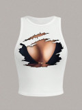 EVE Fashion Printed Sexy Slim Tank Top GMLD-20001