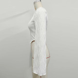 EVE Sexy Solid Color Flare Sleeve Top GZJF-2589