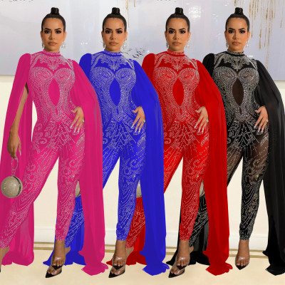 EVE Mesh Hot Drill Nightclub Jumpsuit GOSD-6816