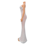 EVE Mesh Hot Drill Sling Club Dress GOSD-6793