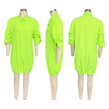 EVE Loose Long Sleeve Shirt Dress SFY-533
