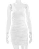 EVE Sleeveless Sexy Solid Color Mini Dress YMYF-8829