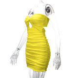 EVE Sexy Backless Tie Up Tube Tops Dress YMYF-9230