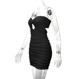 EVE Sexy Backless Tie Up Tube Tops Dress YMYF-9230