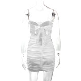 EVE Sexy Backless Tie Up Tube Tops Dress YMYF-9230
