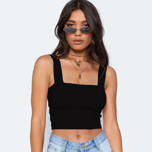 EVE Sexy Solid Color Sleeveless Tank Tops YMYF-0893