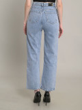 EVE Rhinestone Spliced Wide Leg Jeans YRST-R110
