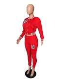 EVE Fashion Letter Print Long Sleeve Pants Suit WUM-21011