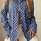 VIP1 Long Sleeve Print Beach Shirt QKYF-71583