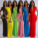 EVE Sexy V Neck Sleeveless Maxi Dress GTYZ-7375