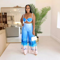 EVE Sexy Print Nightclub Two Piece Pants Set GTYZ-7408