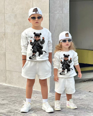EVE Kids Print Long Sleeve Sweatshirt Pants 2 Piece Set GYAY-8120