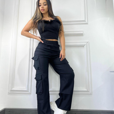EVE Plus Size Solid Color Pants GYSF-8868