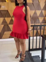 EVE Sleeveless Ruffles Mini Dress GCNF-0227