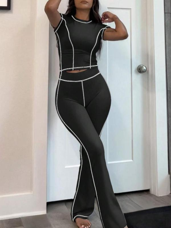 EVE Fashion Sport Yoga Short Sleeve Pants Skinny Suit GBGF-5062