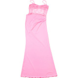 EVE Sexy See Through High Waist Sling Maxi Dress XEF-K25D63186