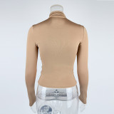 EVE Half High Neck Long Sleeve Bottom Top GZJF-2591