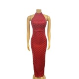 EVE Rhinestone Sleeveless Slim Evening Dress GADE-8593
