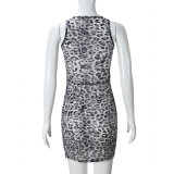 EVE Lace Leopard Print Mini Dress GFRT-041653DBG