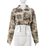 EVE Fashion Print Long Sleeve Jacket GFRT-41466THG