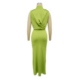 EVE Solid Color Sleeveless Split Maxi Dress YF-10772