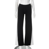 EVE Color Block Patchwork Flare Pants MXBF-G24PT164