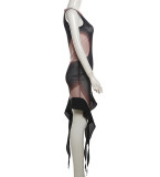 EVE Sexy Sleeveless Irregular Midi Dress GZJQ-K24D46643