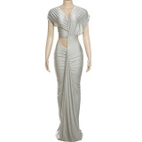EVE Irregular Hollow Out Maxi Dress GZJQ-K24D60047